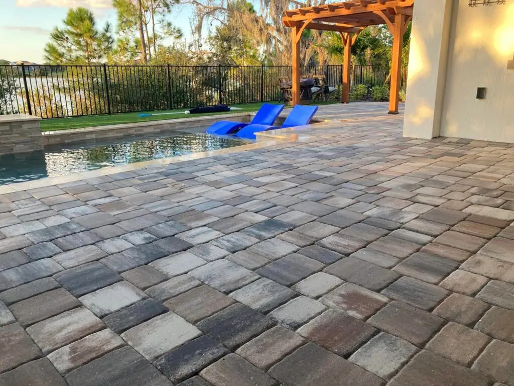 Pavers after Paver Sealing has occurred.