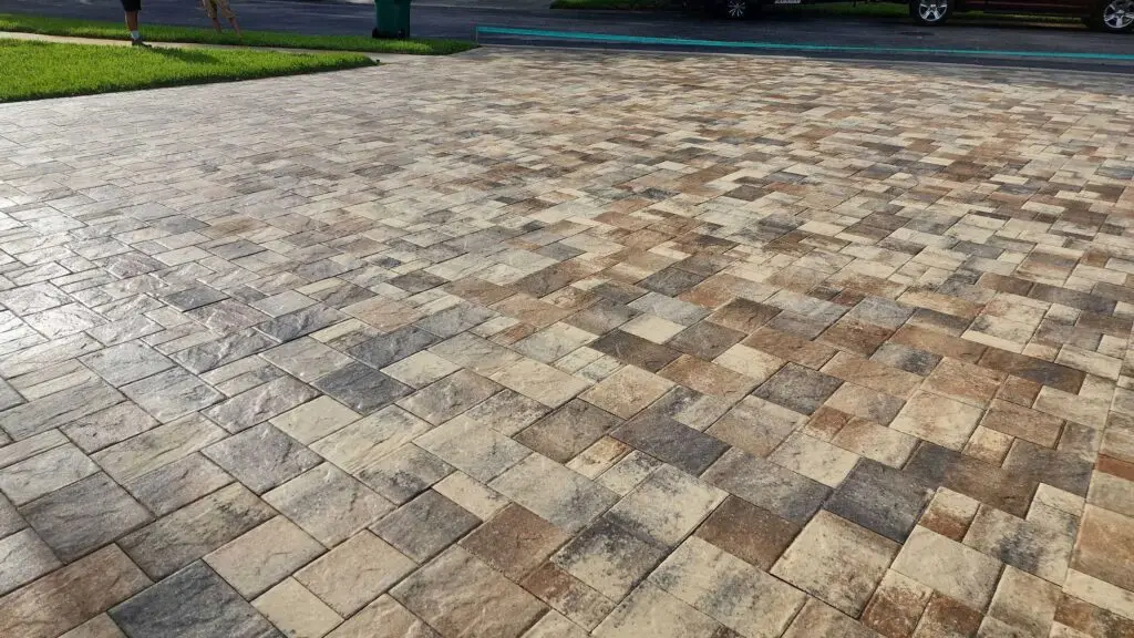 Sealed Paver Driveway. Now that the pavers are sealed they will be resistant to stains and fading.